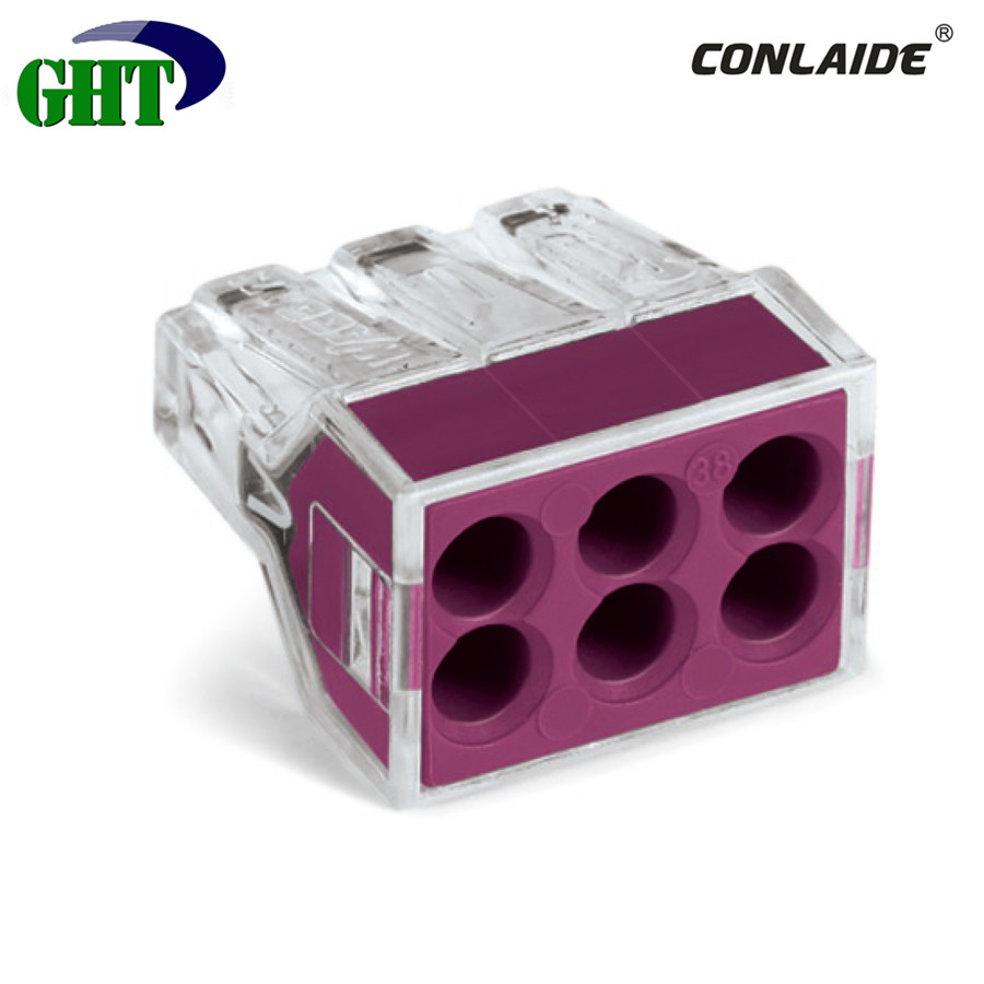 773-106  6 Pole Push in Wire Connector
